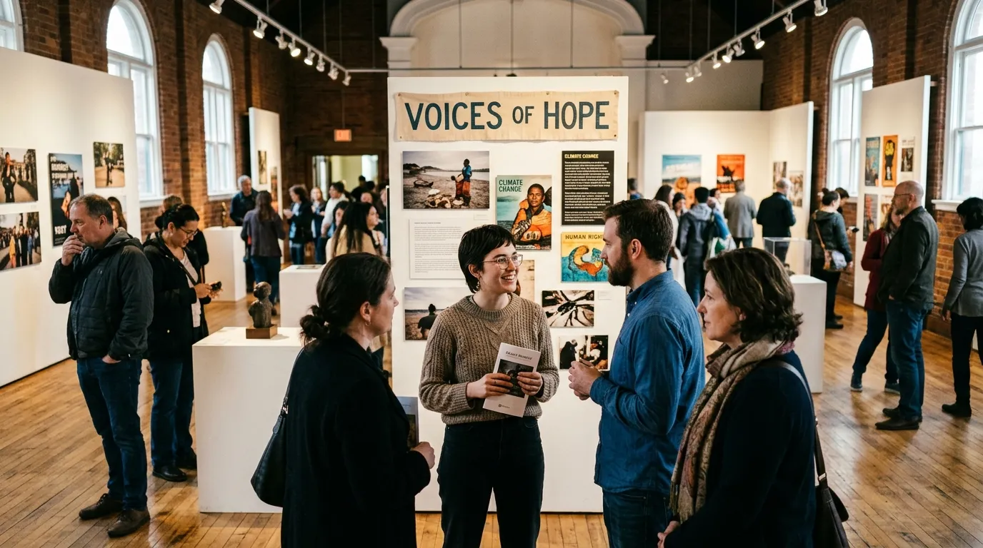 Bannière d'utilité publique EYES WIDE OPEN présentant l'engagement citoyen et culturel en région
